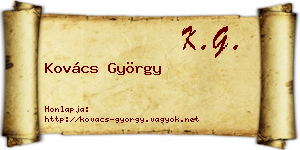Kovács György névjegykártya